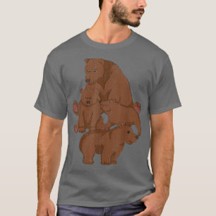 Camiseta Vida silvestre Grizzly Bear Family Forest Lover C