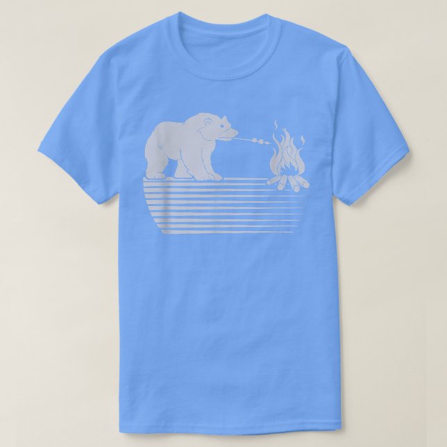 Camiseta Vida silvestre Ironic Oso Grilling Forest (Diseño del anverso)