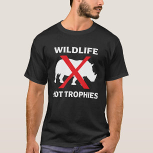 Camiseta Vida silvestre no trofios contra caza furtiva y ah