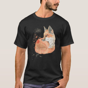 Camiseta Vida silvestre Watercolor Red Fox