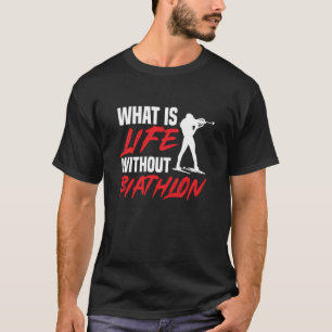 Camiseta Vida Sin Biatlón Biatleta Esquiando Sp
