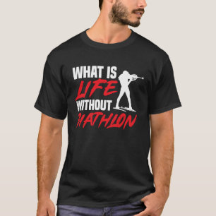 Camiseta Vida Sin Biatlón Biatleta Esquiando Sp