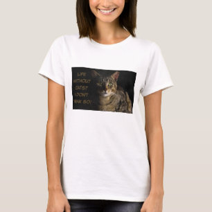 Camiseta ¿Vida sin gatos? ¡No lo creo! personalizado gracio