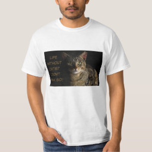 Camiseta ¿Vida sin gatos? ¡No lo creo! personalizado gracio