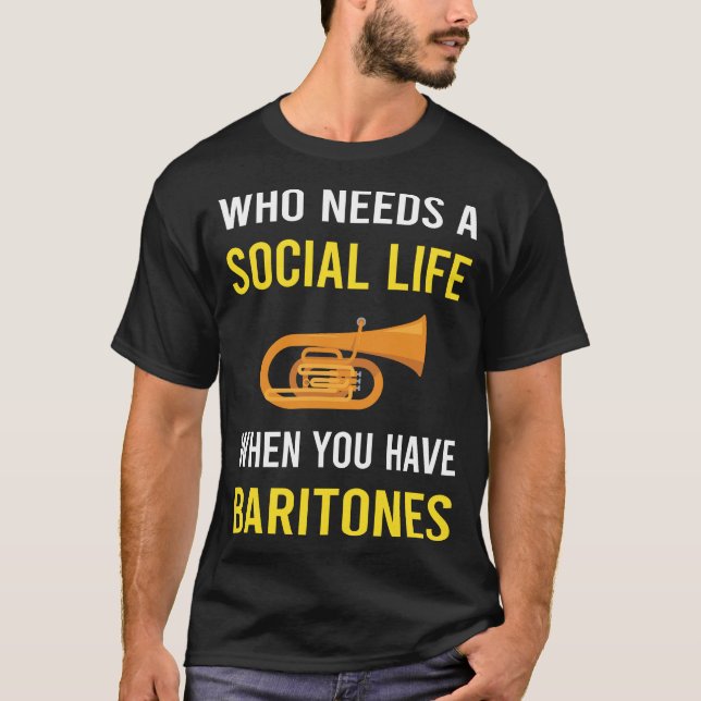 Camiseta Vida social Baritone (Anverso)