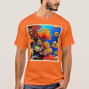 Camiseta Vida submarina colorida del océano