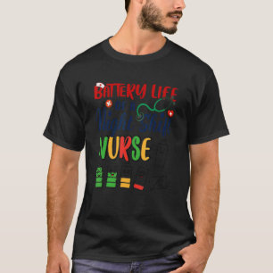 Camiseta Vida útil de la batería de un enfermero de turno d