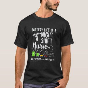 Camiseta Vida Útil de la Enfermera del Turno Nocturno Vida