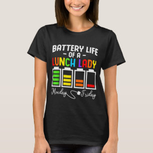 Camiseta Vida útil de una señora del almuerzo lunes viernes