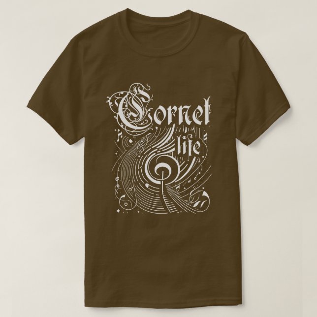 Camiseta Vida útil de Wavy Music Cornet (Diseño del anverso)
