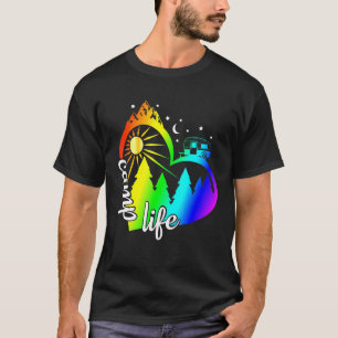 Camiseta Vida útil del campamento de la bandera gay de la b