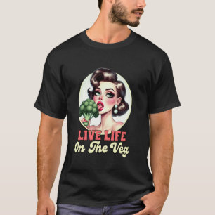 Camiseta Vida Vegana Vegetariana Brócoli Vida de Verduras V