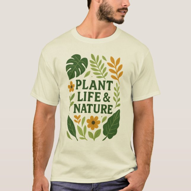 Camiseta Vida vegetal y naturaleza - Diseño botánico (Anverso)