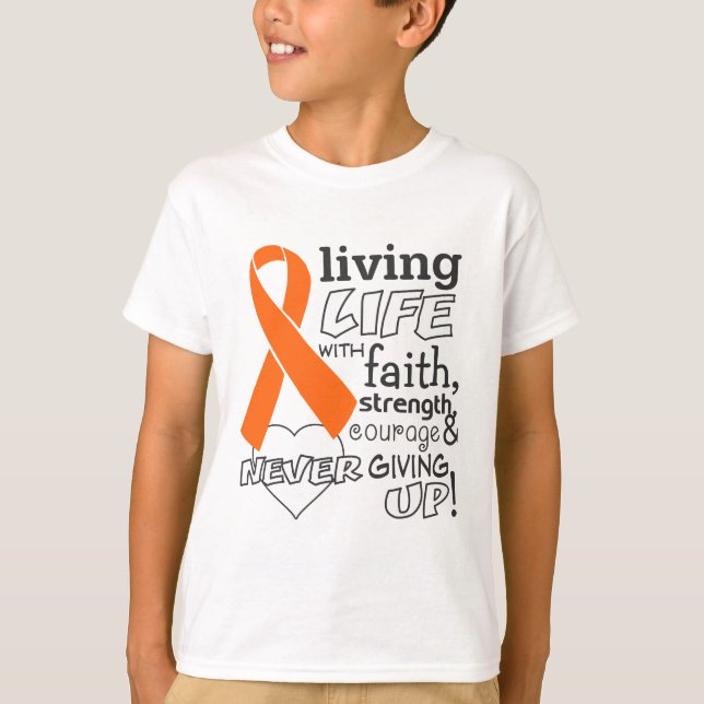 Camiseta Vida viva de la leucemia con la fe (Anverso)