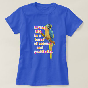 Camiseta Vida viviente - Bajo poli macaw