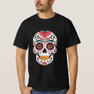 Camiseta Vida y Muerte" – Colección de Cráneos de Azúcar