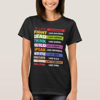 Camiseta Vidas Negras S Líderes Negros Mes de la Historia N