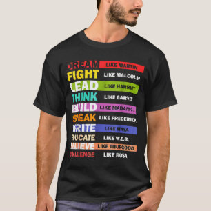 Camiseta Vidas Negras S Líderes Negros Mes de la Historia N