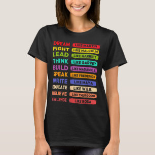 Camiseta Vidas Negras S Líderes Negros Mes de la Historia N