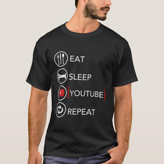 Camiseta Video Blogger Vlogger Like Subscribe Podcaster (Anverso)