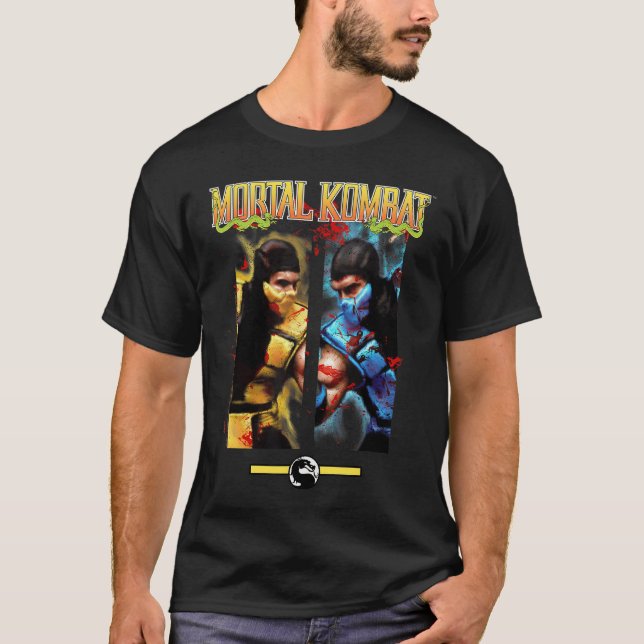 Camiseta Video de enfrentamiento de Scorpion vs SubZero de  (Anverso)