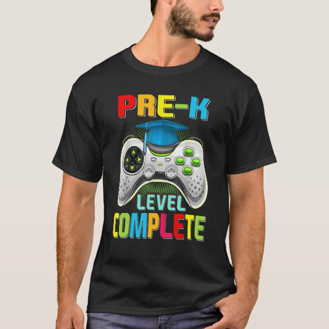 Camiseta Vídeo de graduación de gamer completo de nivel Cut (Anverso)