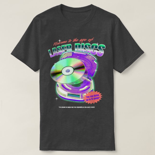 Camiseta Video de la noche de la película LaserDisc Viñeta  (Diseño del anverso)