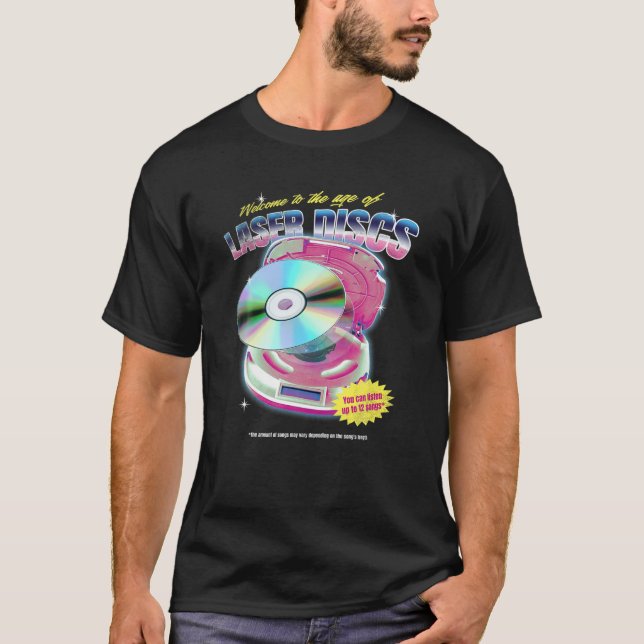 Camiseta Video de la noche de la película LaserDisc Viñeta  (Anverso)