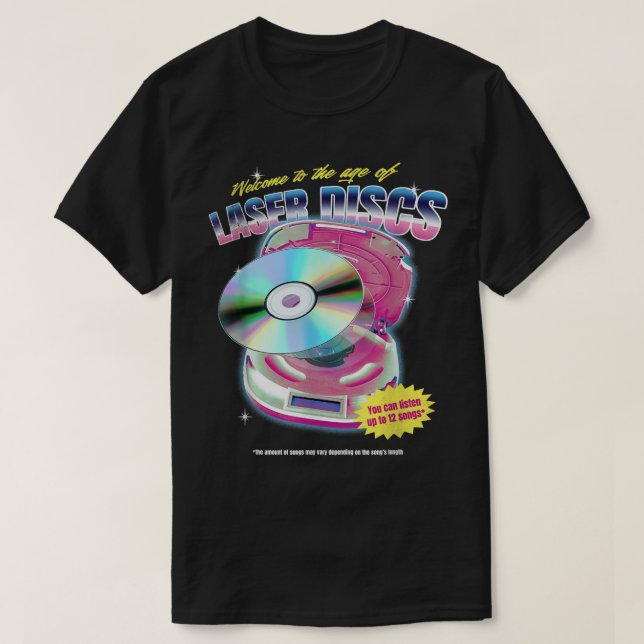 Camiseta Video de la noche de la película LaserDisc Viñeta  (Diseño del anverso)