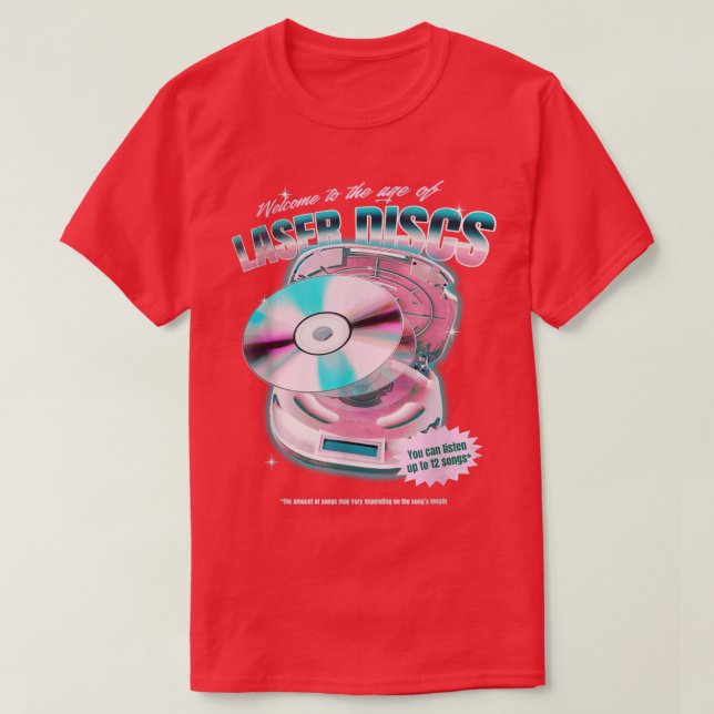 Camiseta Video de la noche de la película LaserDisc Viñeta  (Diseño del anverso)
