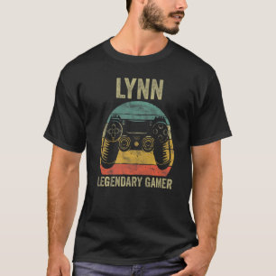 Camiseta Video de nombre linn de gamer legendario personali