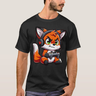Camiseta Video divertido de zorro rojo jugador