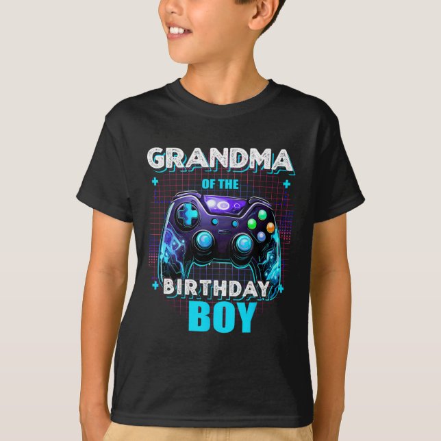 Camiseta Video Familiar De La Abuela Del Niño De Cumpleaños (Anverso)