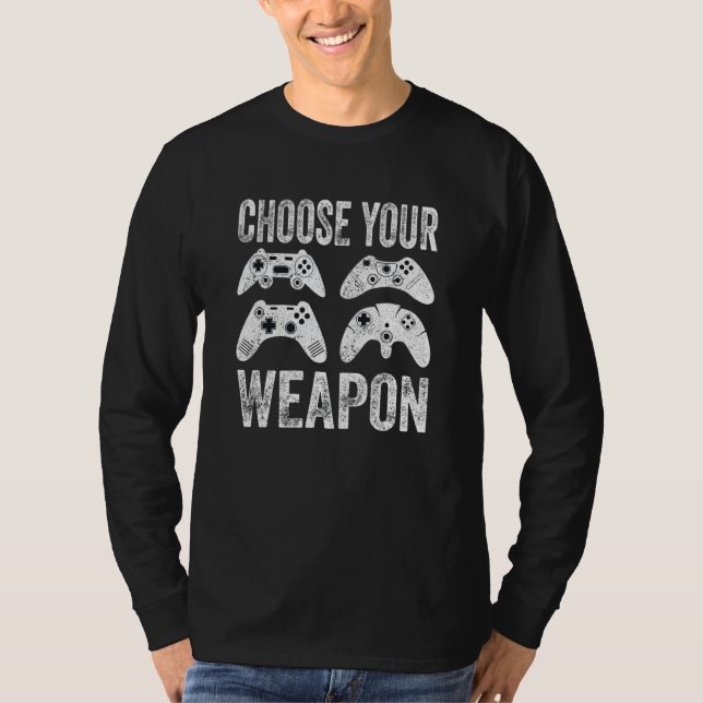 Camiseta Video Game Choose Your Weapon (Anverso)