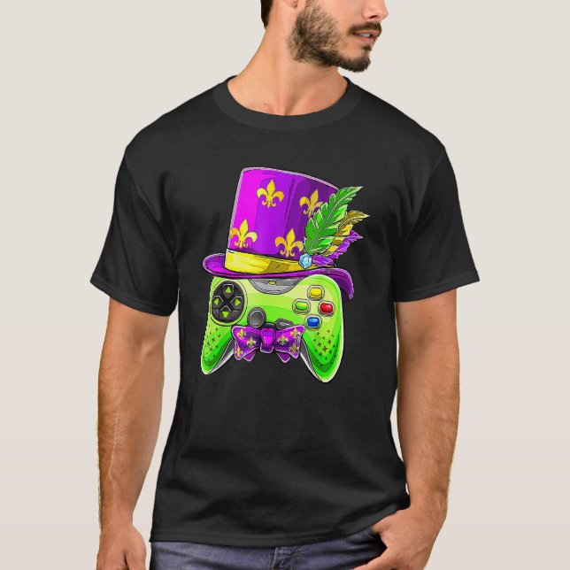 Camiseta Video Game Controller Funny Mardi Gras Gamer E Spo (Anverso)