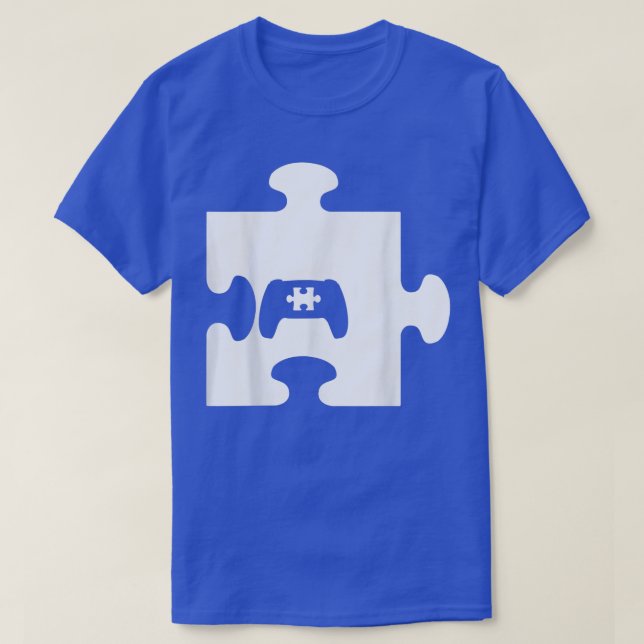 Camiseta Video Game Controller Game Puzzle Autism Awareness (Diseño del anverso)