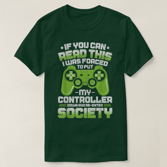 Camiseta Video Game Controller Gamer Tees Men Kids Boys Fun (Diseño del anverso)