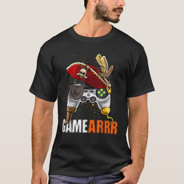 Camiseta Video Game Controller Halloween Pirate Costume Boy (Anverso)
