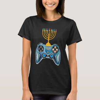 Camiseta Video Game Controller Hanukkah 2022 Menorah Candle