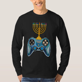 Camiseta Video Game Controller Hanukkah 2022 Menorah Candle