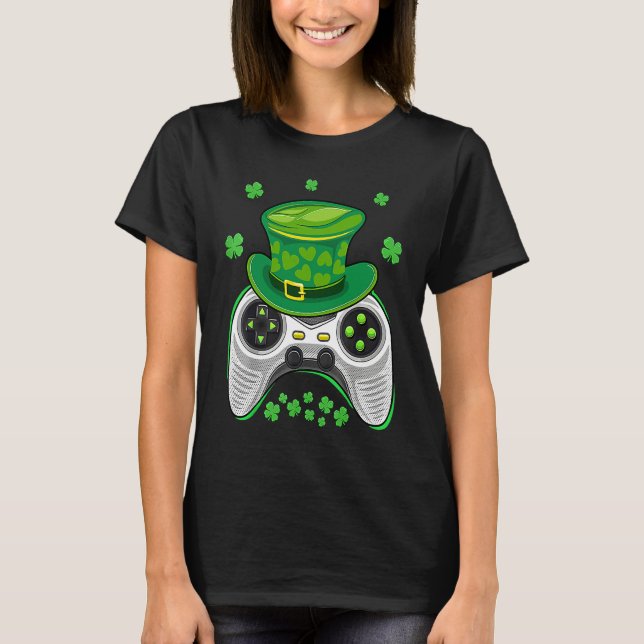 Camiseta Video Game Controller Irish Gamer Boys St Patricks (Anverso)
