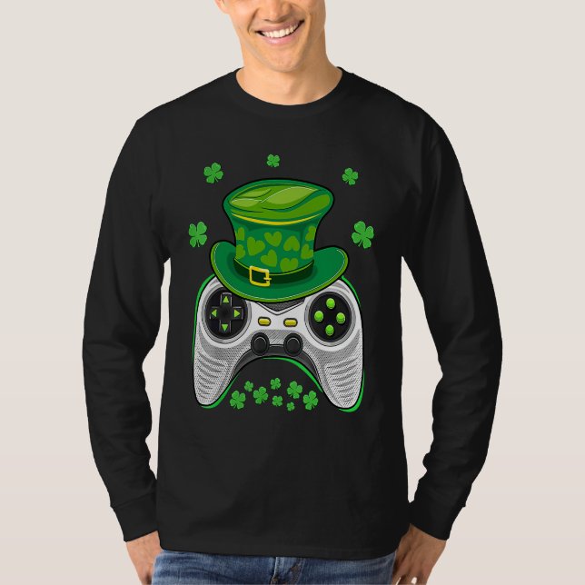 Camiseta Video Game Controller Irish Gamer Boys St Patricks (Anverso)