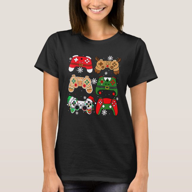 Camiseta Video Game Controller Santa Elf Ugly Navidades Boy (Anverso)