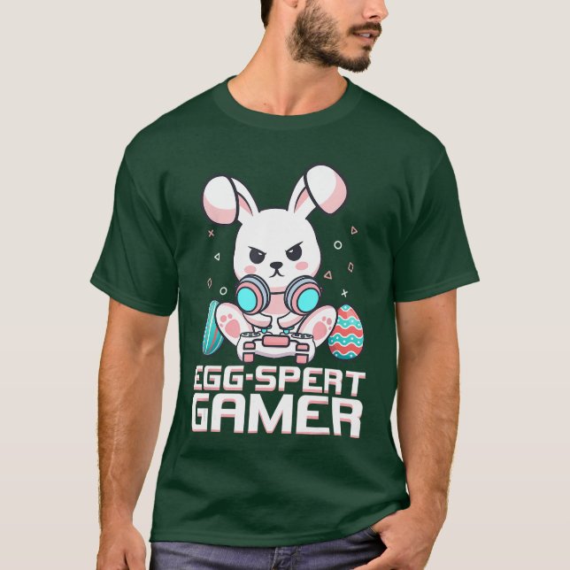 Camiseta Video Game Easter Bunny Gaming Controller Gamer Bo (Anverso)