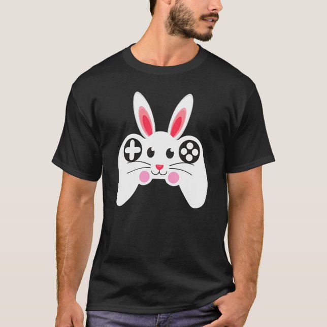 Camiseta Video Game Happy Easter Bunny Gaming Controller Ga (Anverso)