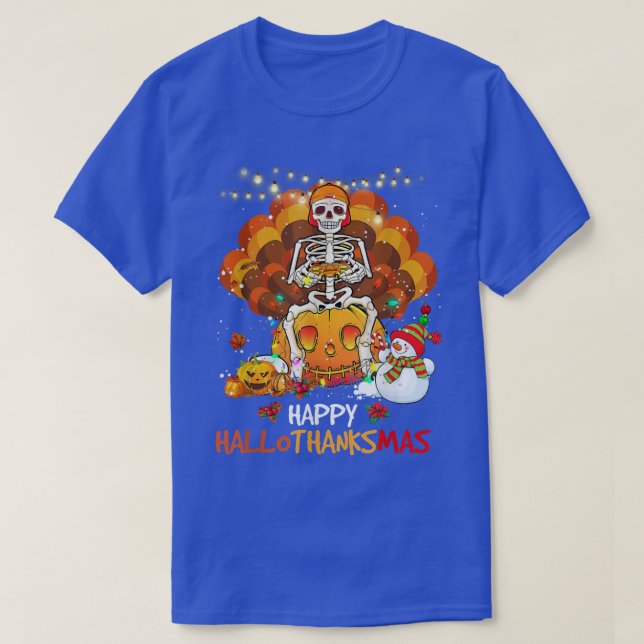 Camiseta Video Game Happy Hallothanksmas Halloween Gaming S (Diseño del anverso)