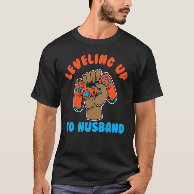 Camiseta Video Game Husband Leveling Up To Husband Gaming (Anverso)