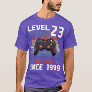Camiseta Video Game Level 23 Unlocked Vintage 1999 Men 23rd