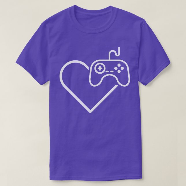 Camiseta Video Game Lover Heart con Game Controller (Diseño del anverso)