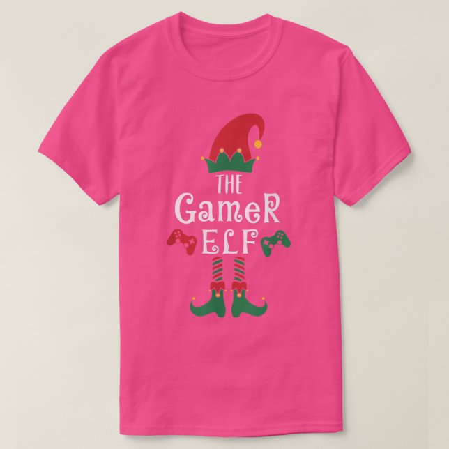 Camiseta Video Game Lovers Gamer Elf Family Matching Christ (Diseño del anverso)